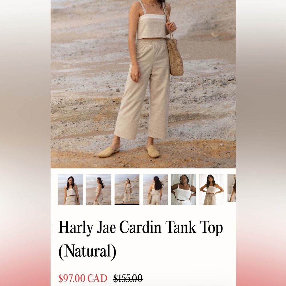 Harly Jae Organic cotton/linen top size Large New!